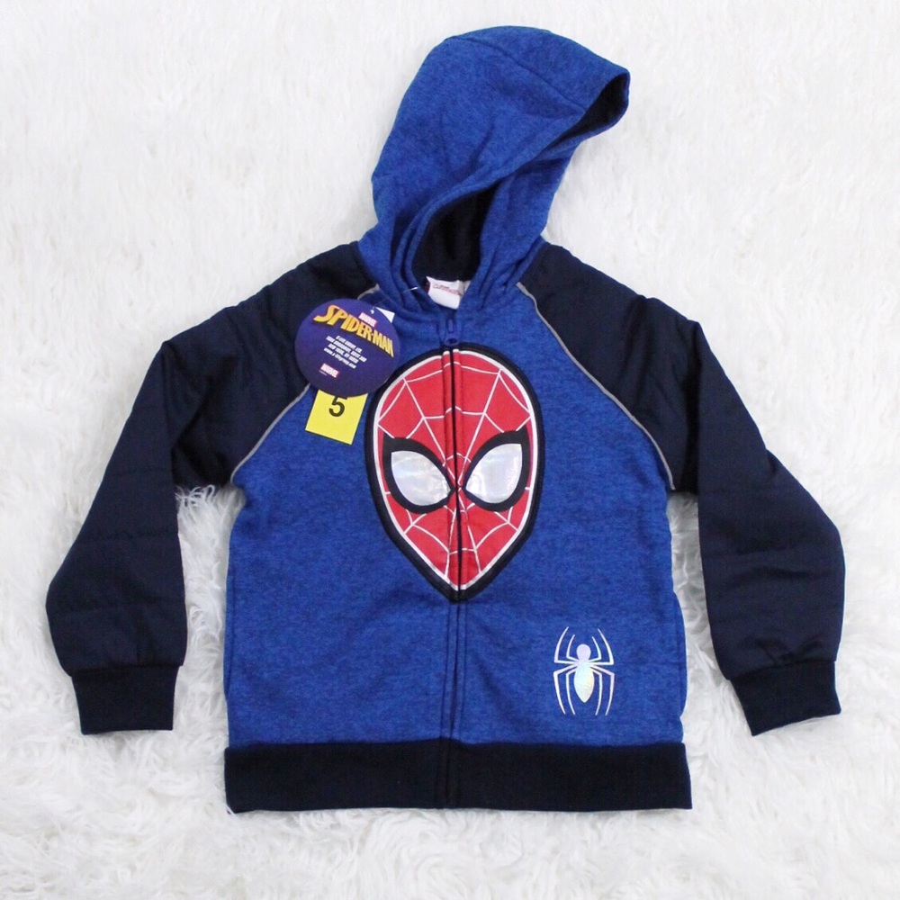 NWT Marvel SpidermanCharacter Blue/Red Hoodie - Picture 2 of 5